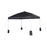 Flash Furniture Harris Straight Leg Canopy Tent, Black - JJ-GZ1010PKG-BK-GG