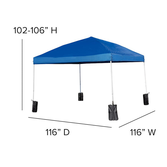 Flash Furniture Otis Wheeled Canopy Tent/Table/4 Chairs