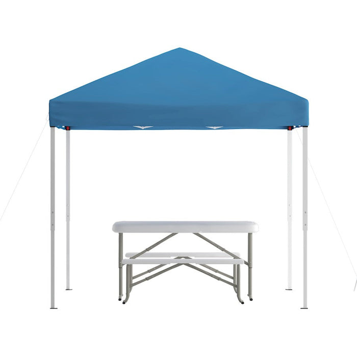 Flash Furniture Kramer Canopy Tent/Folding Bench, Blue - JJ-GZ88103-BL-GG