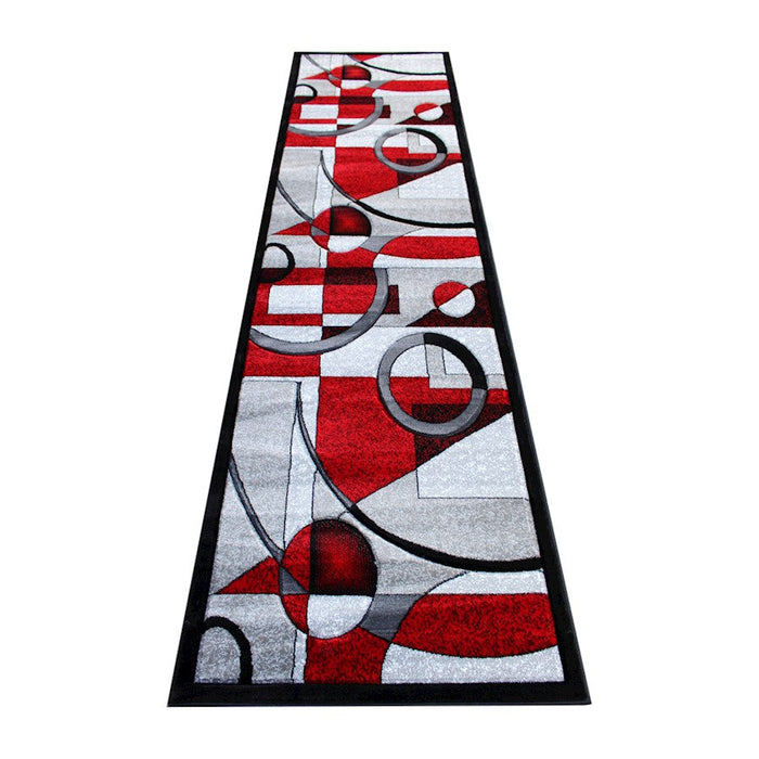 Flash Furniture Elias 3X10 Abstract Rug, Red - KP-RG950-310-RD-GG