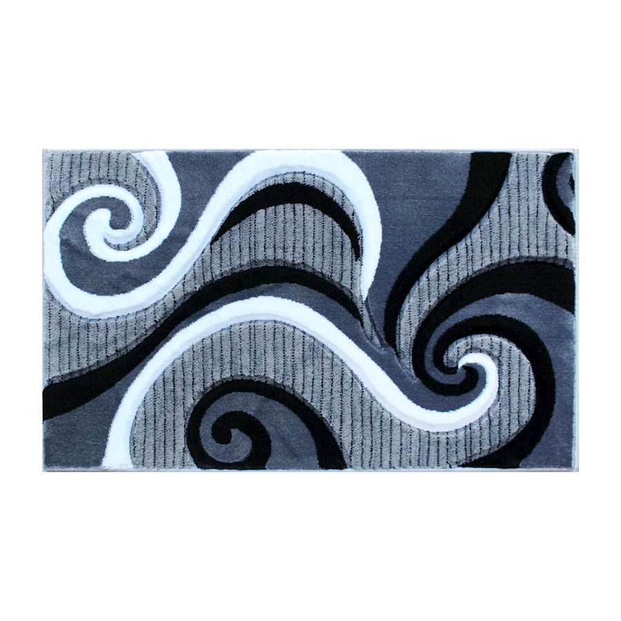 Flash Furniture Athos 2X3 Abstract Rug, Grey - KP-RG952-23-GY-GG