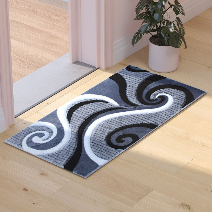 Flash Furniture Athos 2X3 Abstract Rug