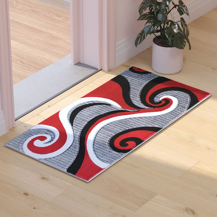 Flash Furniture Athos 2X3 Abstract Rug