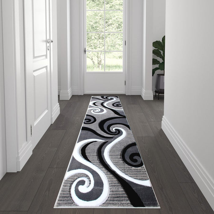 Flash Furniture Athos Abstract Swirl Rug