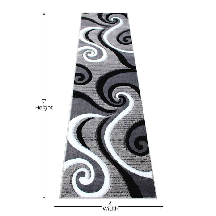 Flash Furniture Athos Abstract Swirl Rug