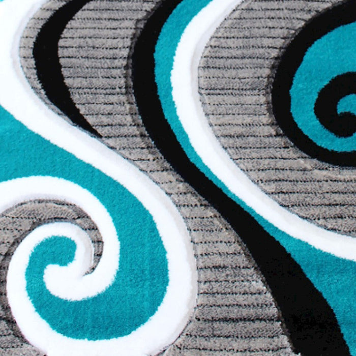 Flash Furniture Athos Abstract Swirl Rug