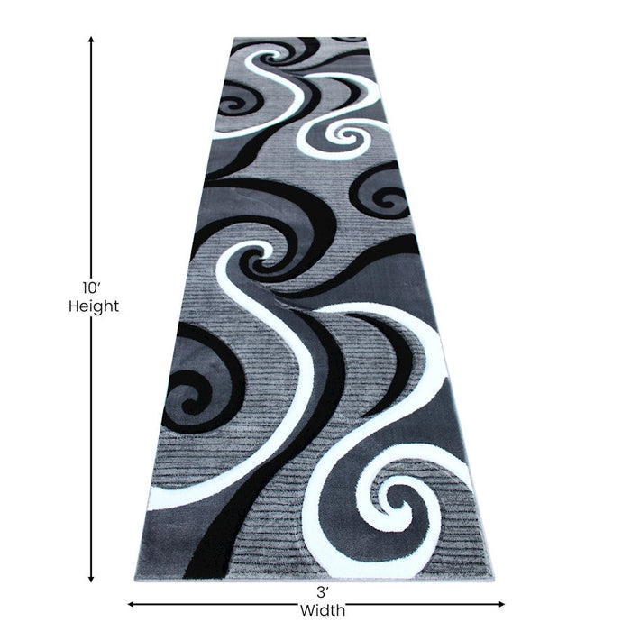 Flash Furniture Athos Abstract Swirl Rug