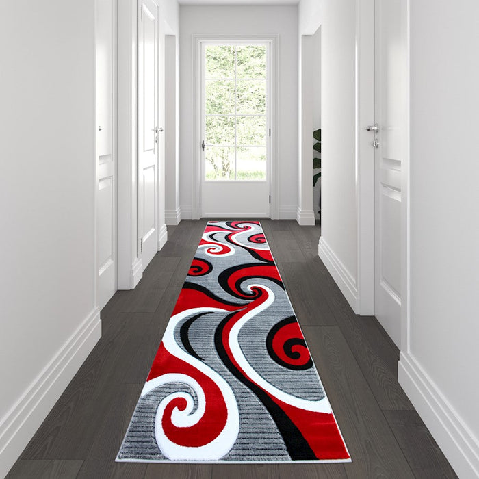 Flash Furniture Athos Abstract Swirl Rug