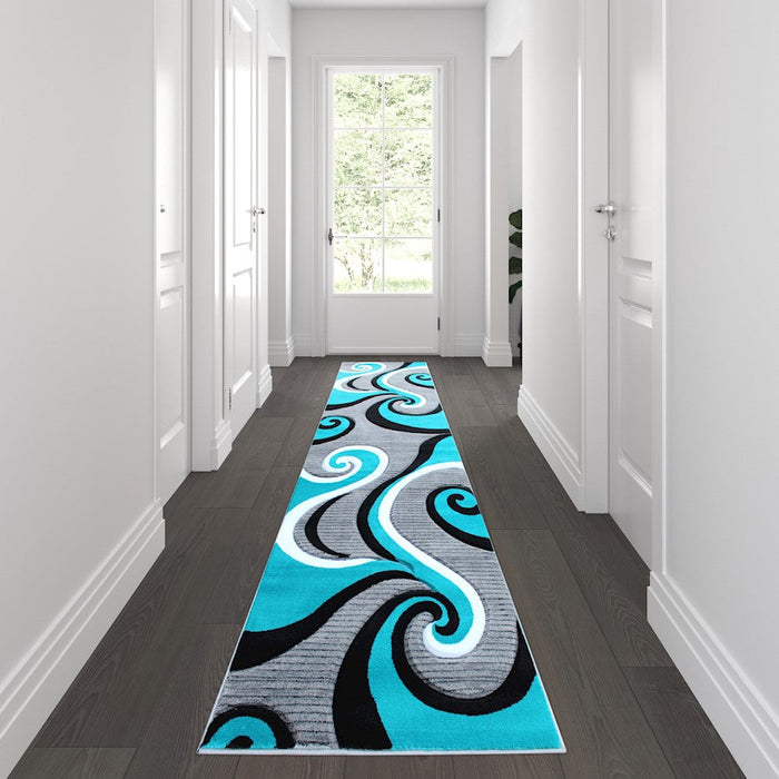 Flash Furniture Athos Abstract Swirl Rug