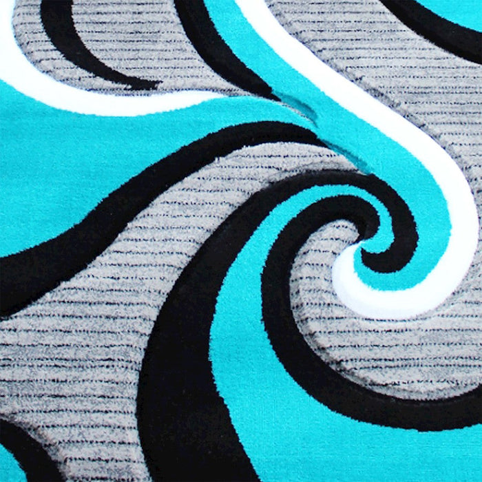 Flash Furniture Athos Abstract Swirl Rug