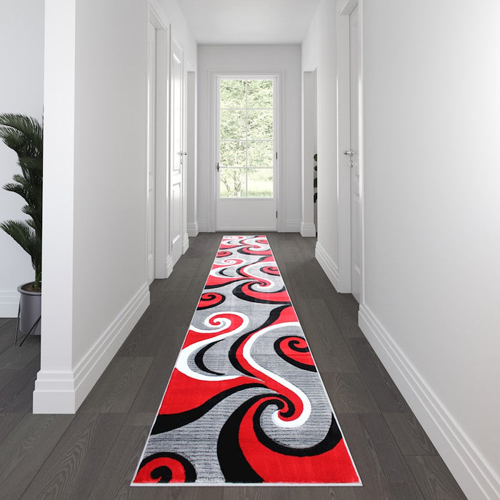 Flash Furniture Athos Abstract Swirl Rug