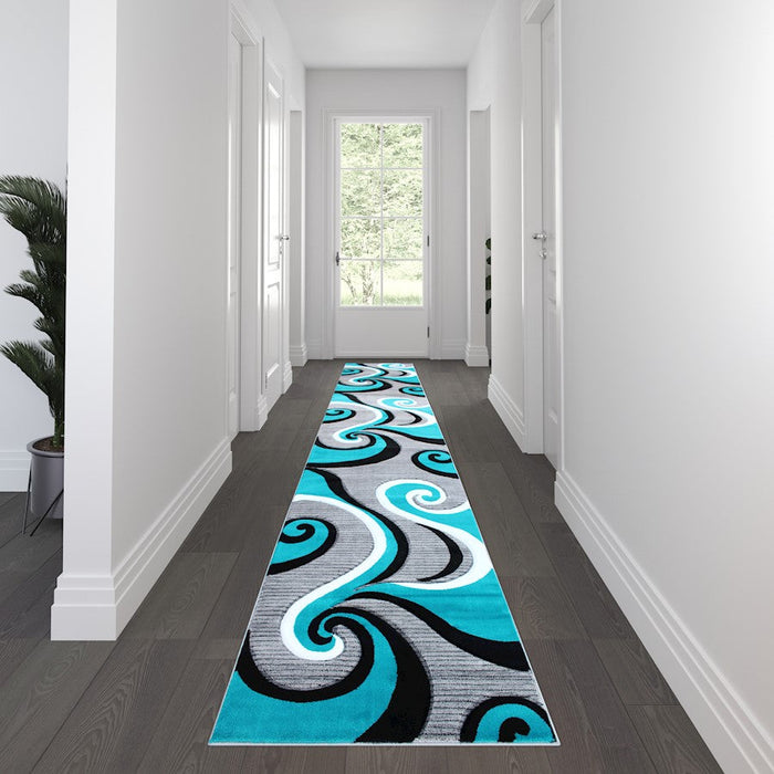 Flash Furniture Athos Abstract Swirl Rug