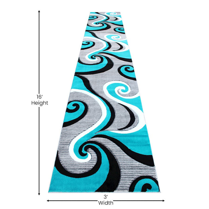 Flash Furniture Athos Abstract Swirl Rug