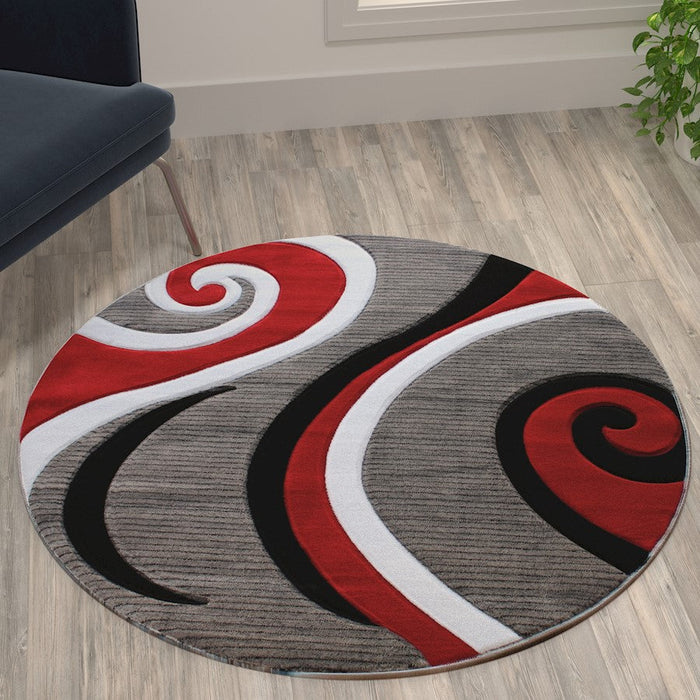 Flash Furniture Athos 4X4 Abstract Rug