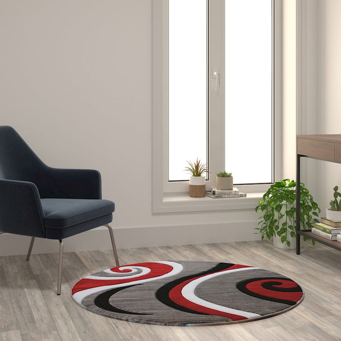 Flash Furniture Athos 4X4 Abstract Rug