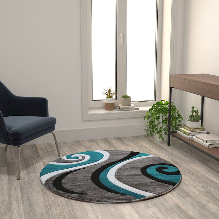 Flash Furniture Athos 4X4 Abstract Rug