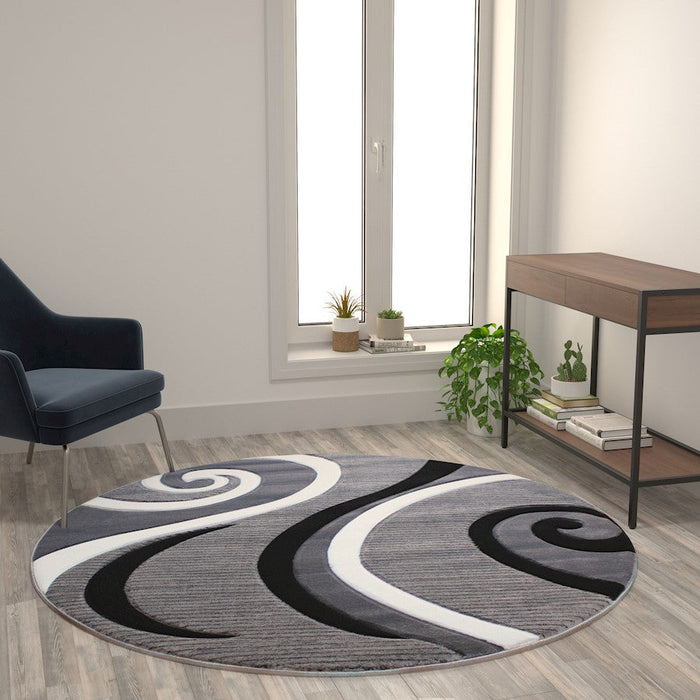 Flash Furniture Athos Abstract Pattern Rug