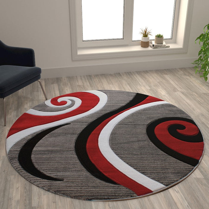 Flash Furniture Athos Abstract Pattern Rug