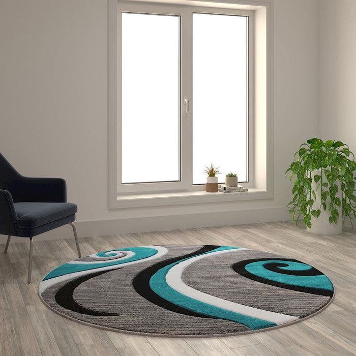 Flash Furniture Athos Abstract Pattern Rug