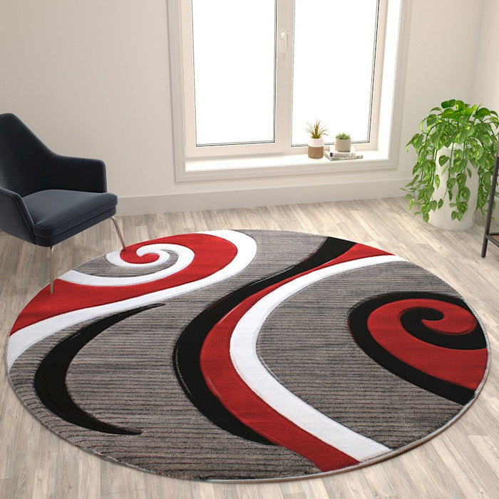 Flash Furniture Athos Abstract Pattern Rug