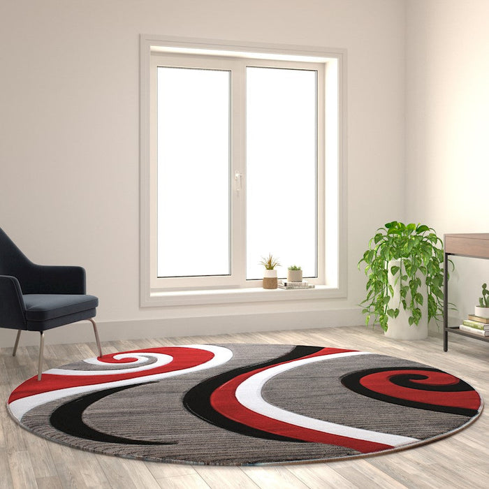 Flash Furniture Athos Abstract Pattern Rug