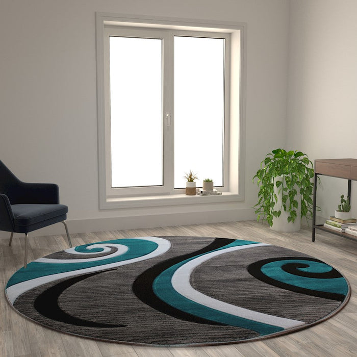 Flash Furniture Athos Abstract Pattern Rug