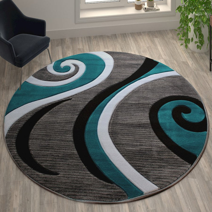 Flash Furniture Athos Abstract Pattern Rug