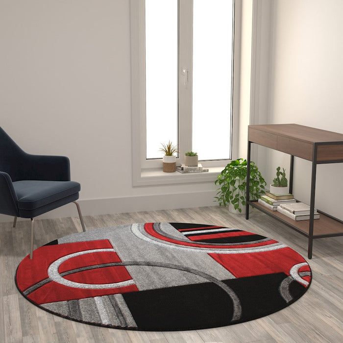 Flash Furniture Audra 5X5 Geometric Rug