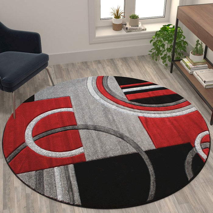 Flash Furniture Audra 5X5 Geometric Rug