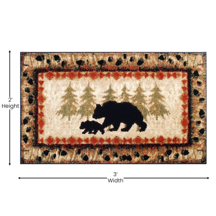 Flash Furniture Ursus Bear Cub Area Rug, Brown