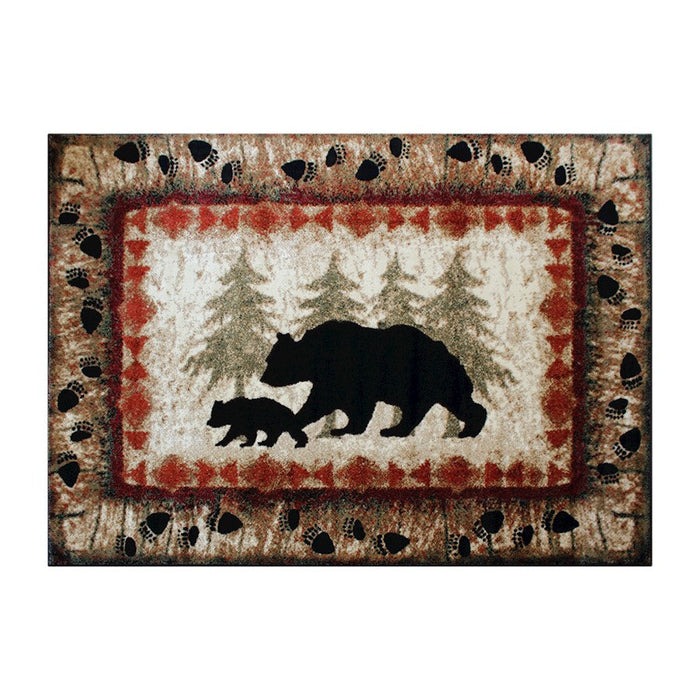 Flash Furniture Ursus 4' X 5' Bear And Cub Area Rug, Brown - KP-RGB3940-45-BN-GG