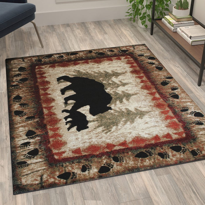 Flash Furniture Ursus Bear Cub Area Rug, Brown