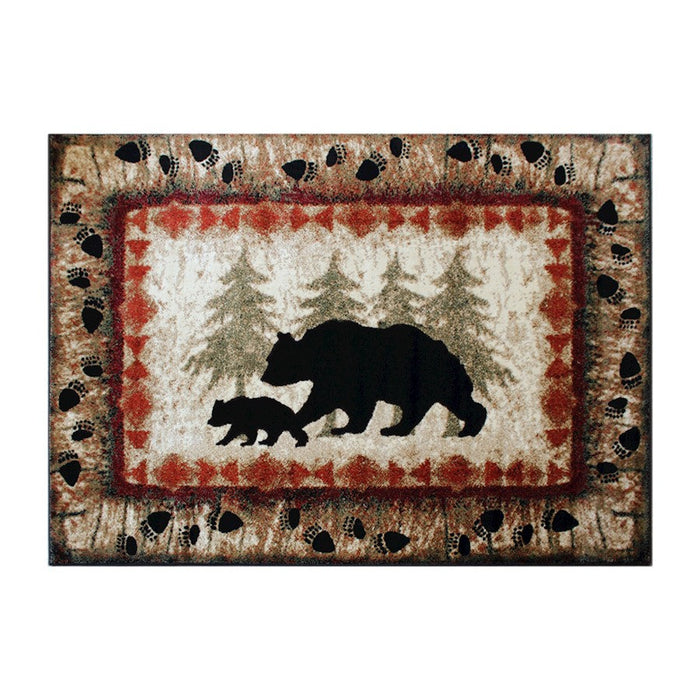 Flash Furniture Ursus 5' X 7' Bear And Cub Area Rug, Brown - KP-RGB3940-57-BN-GG