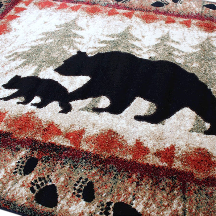 Flash Furniture Ursus Bears Area Rug, Brown