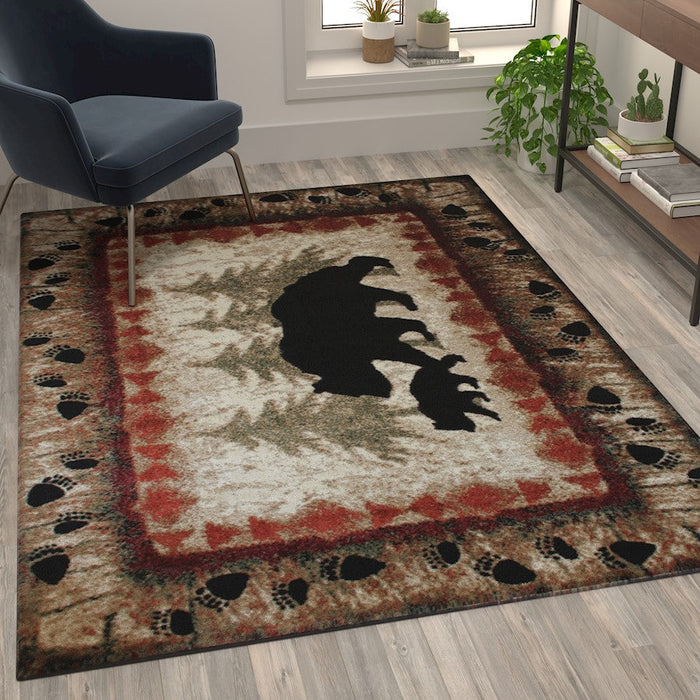 Flash Furniture Ursus Bears Area Rug, Brown