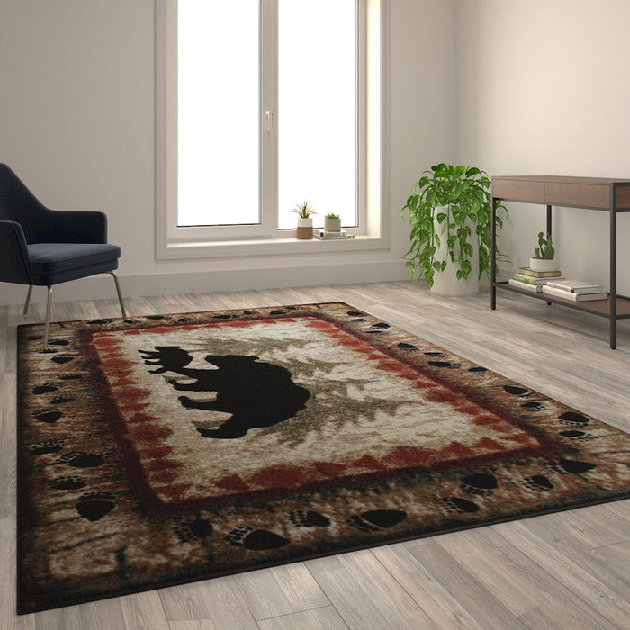 Flash Furniture Ursus Bears Area Rug, Brown