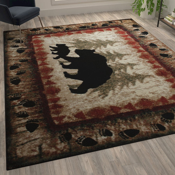 Flash Furniture Ursus Bears Area Rug, Brown