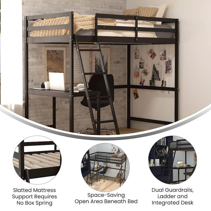 Flash Furniture Riley Loft Bed Frame