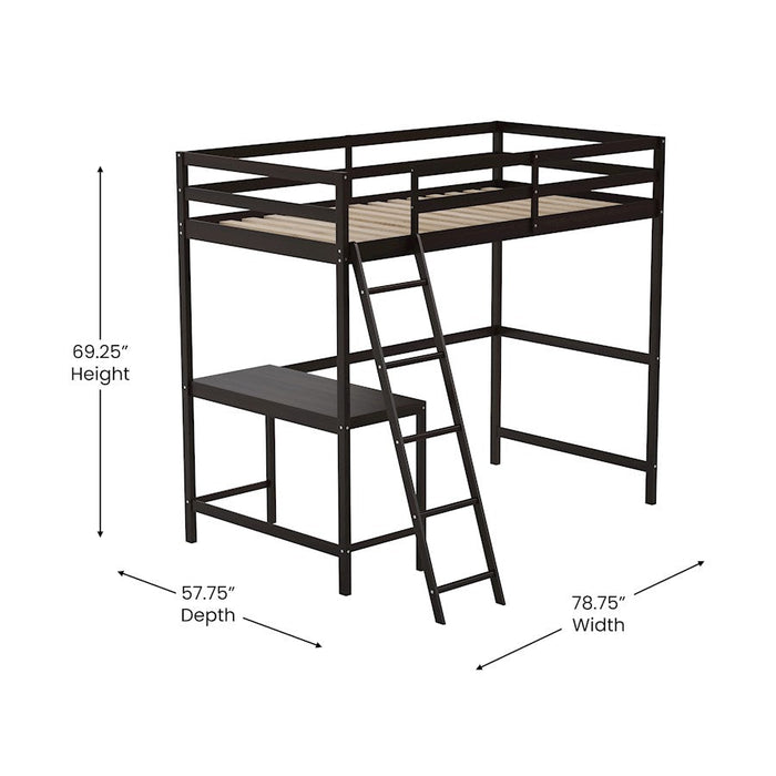 Flash Furniture Riley Loft Bed Frame