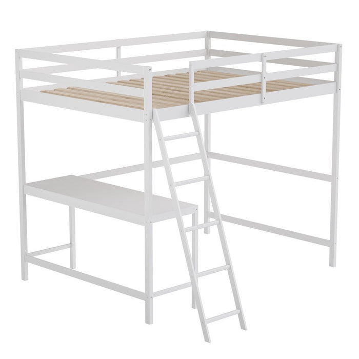 Flash Furniture Riley Full Loft Bed Frame, White - MH-LBD5-WH-F-GG