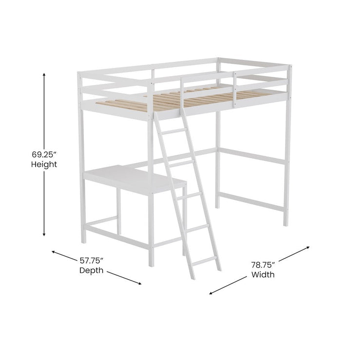 Flash Furniture Riley Loft Bed Frame