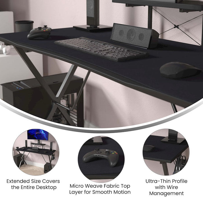 Flash Furniture Mallot Full Desktop Mouse Pad, Black