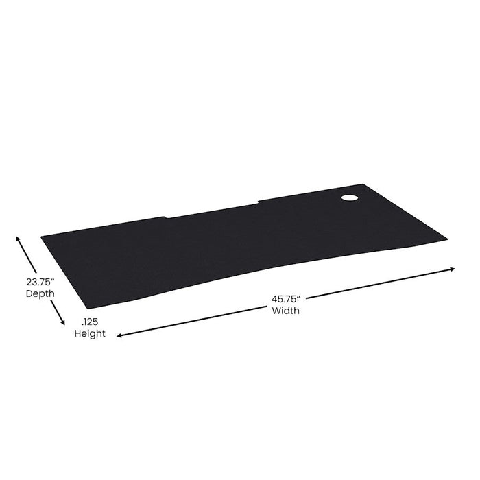 Flash Furniture Mallot Full Desktop Mouse Pad, Black