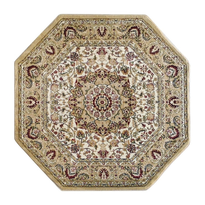 Flash Furniture Mersin 5X5 Persian Octagonarea Rug, Ivory - NR-RG1881-55-IV-GG