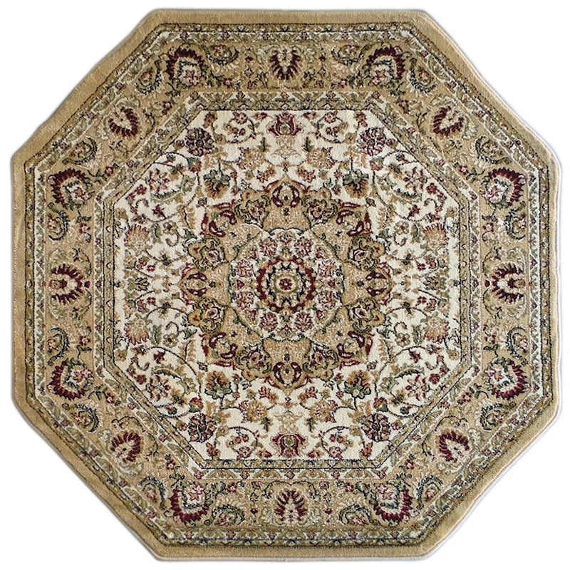 Flash Furniture Mersin 4X4 Persian Octagon Area Rug, Ivory - NR-RG1882-44-IV-GG