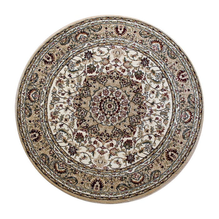 Flash Furniture Mersin 5X5 Persian Round Area Rug, Ivory - NR-RG281-55-IV-GG