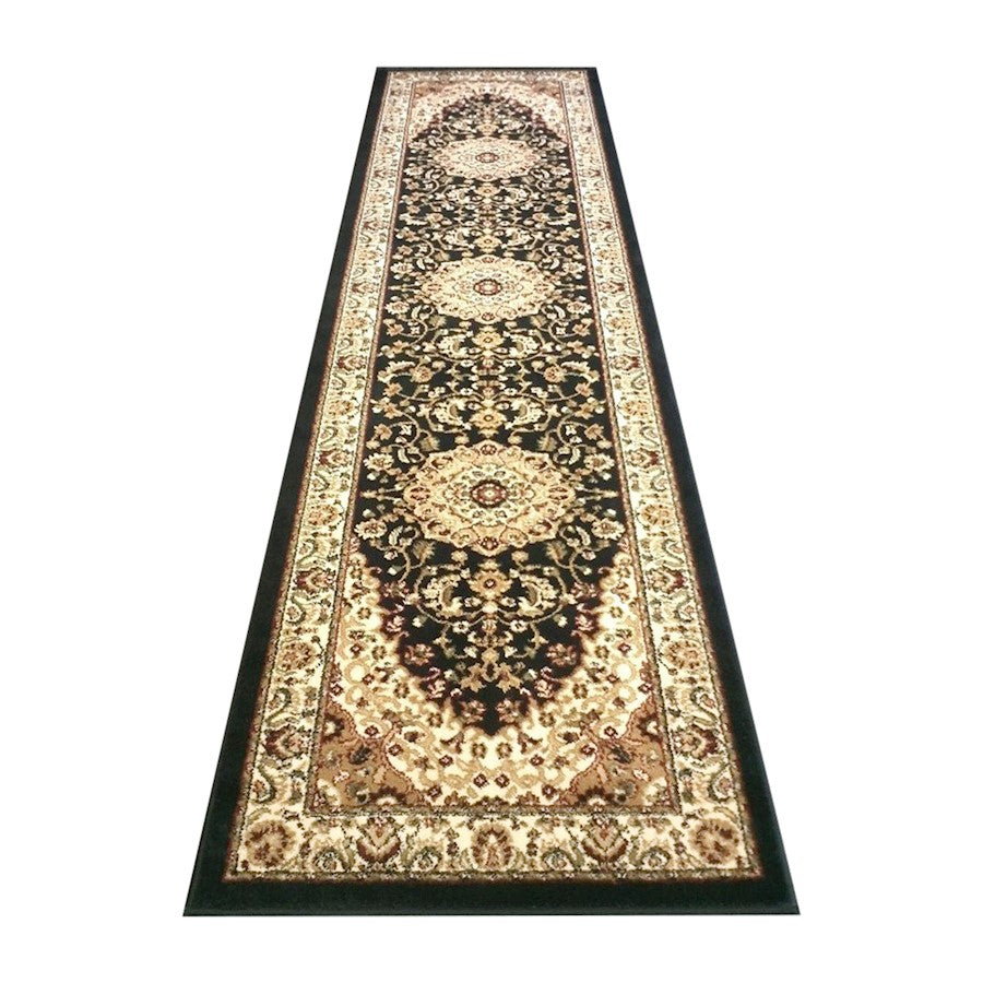 Flash Furniture Mersin 3X10 Persian Area Rug, Black - NR-RG9-310-BK-GG