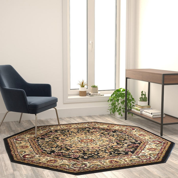 Flash Furniture Mersin 5X5 Persian Octagonarea Area Rug