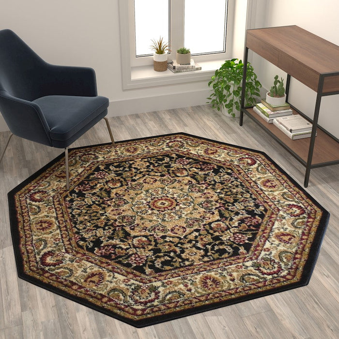 Flash Furniture Mersin 5X5 Persian Octagonarea Area Rug