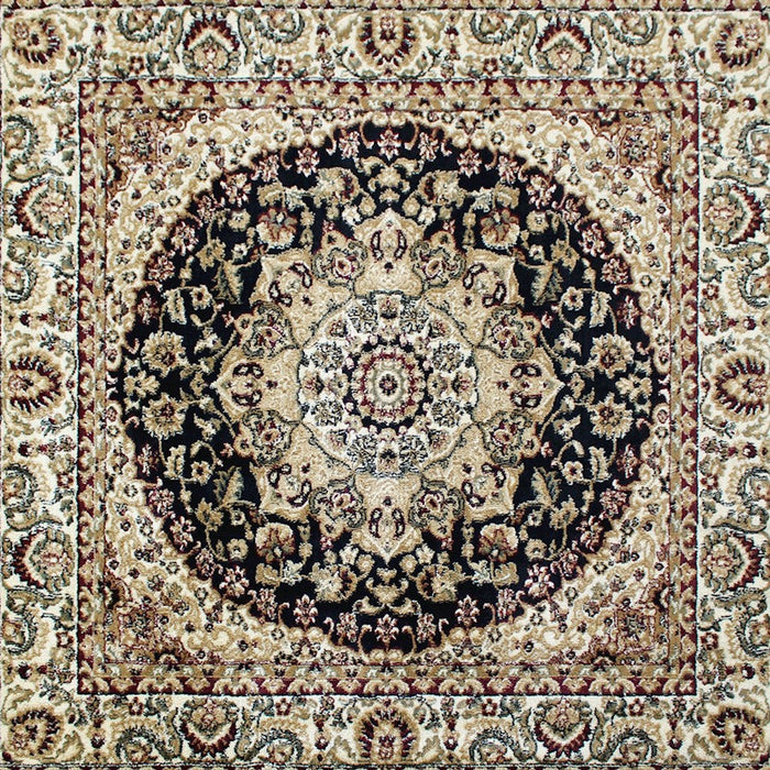 Flash Furniture Mersin 7X7 Persian Area Rug, Black